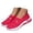 Hot Pink, variant on Women's Woven Orthopedic Breathable Soft Shoes Arch Support, Diabetes Foam Shoes Walking Anti-Skid Sports Shoes