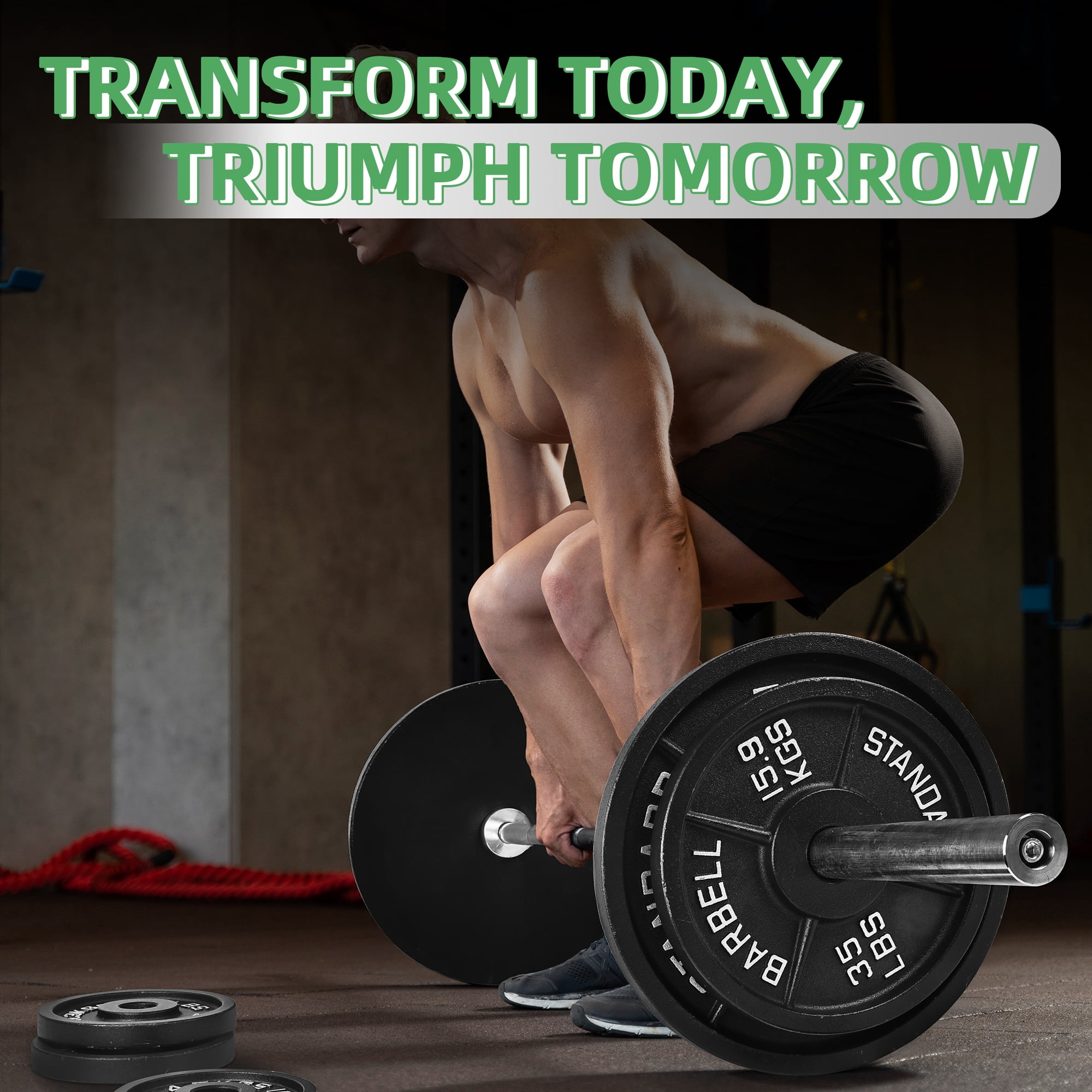 BalanceFrom Classic Cast Iron Weight Plates for Strength Training, 2-Inch, 35-Pound, Single