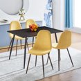 thumbnail image 5 of Homy Casa Set of 4 Upholstered Side Chair Dining Chairs for Kitchen, Yellow, 5 of 10