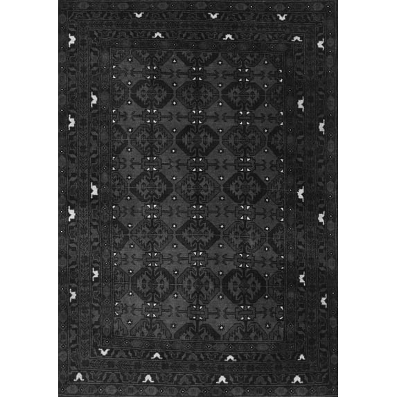 Ahgly Company Indoor Rectangle Persian Gray Traditional Area Rugs, 7' x 9'