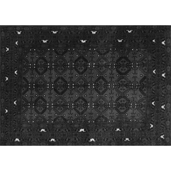 Ahgly Company Indoor Rectangle Persian Gray Traditional Area Rugs, 5' x 7'