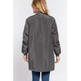 thumbnail image 5 of Simply Fashion Women's Bomber Jacket - Stylish Outerwear for All Seasons charcoal(L),medium, 5 of 5