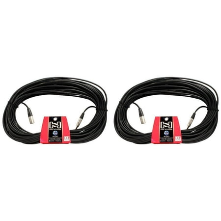 Pair (2) Hosa HSX-100 100' Foot 1/4"TRS To XLR Male Balanced Audio Cables