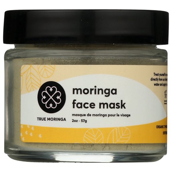 Máscara facial de Moringa verdadera Moringa | Mascarilla facial aclaradora y purificadora Deep Pore Detox | Cuidado de la piel vegano
