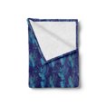 thumbnail image 2 of Tropical Soft Flannel Fleece Throw Blanket, Exotic Endemic Flower with Leaves and Bloom Petals in Blue Shades, Cozy Plush for Indoor and Outdoor Use, 70" x 90", Blue Pale Blue and Pink, by Ambesonne, 2 of 5