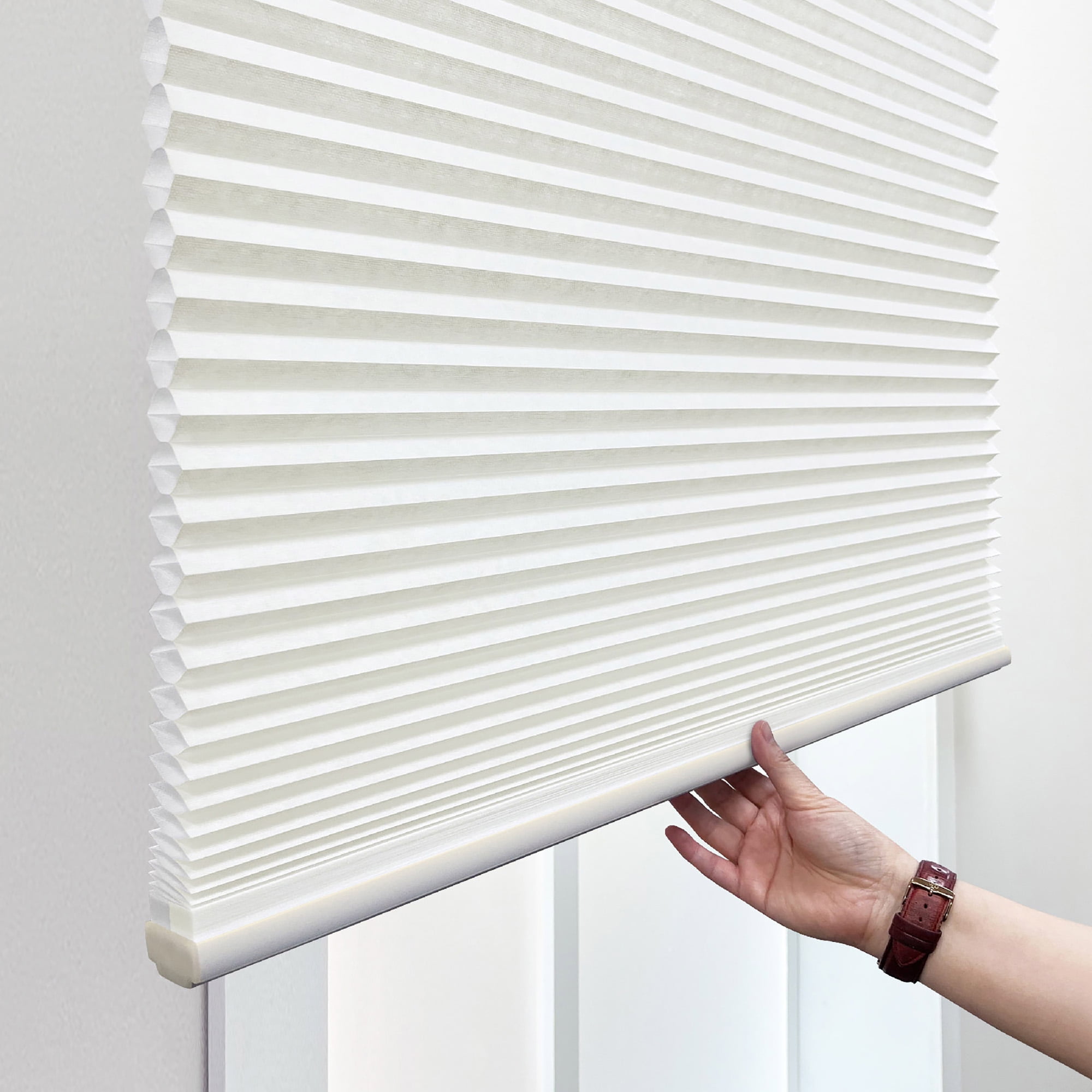 Regal Living Light Filtering Cordless Cellular Shade, Ivory - 33.5" W x 84" L