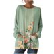 thumbnail image 5 of TaTaai Women's Fashion Vintage Printed Long Sleeve Crew Neck Casual Loose Tops with Pockets Soft Comfy Lightweight Blouse for Fall Daily Life Party Streetwear Gift, 5 of 7