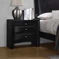 thumbnail image 2 of Bowery Hill Asian Tropical Wood Black and Silver Nightstand Rectangular 25.75" Unassembled, 2 of 3
