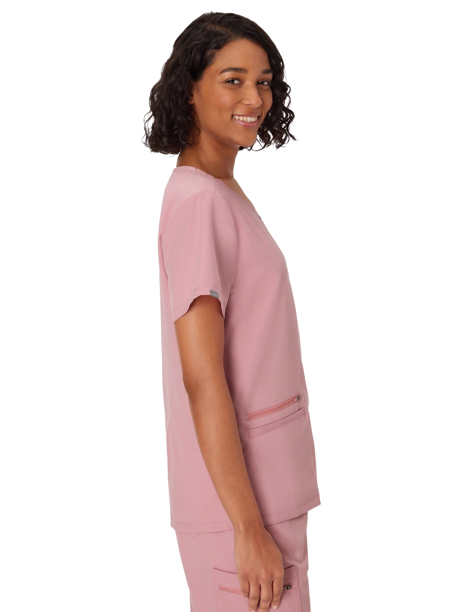 Hanes Women's Scrubs V-Neck Scrub Top, Premium, Short Sleeve, 3 Pocket, Sizes XS-3XL