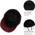 thumbnail image 5 of YooGuoGuo Womens PU Leather Newsboy Cap 8 Panel Paperboy Newsie Cap Bakerboy Beret Hat, 5 of 7