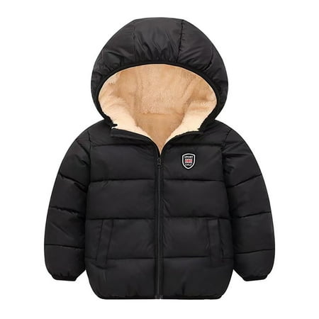 

Esho Toddler Boys Girls Thicken Hooded Coats Jackets Kids Winter Warm Snow Clothes Outwear 2-7T