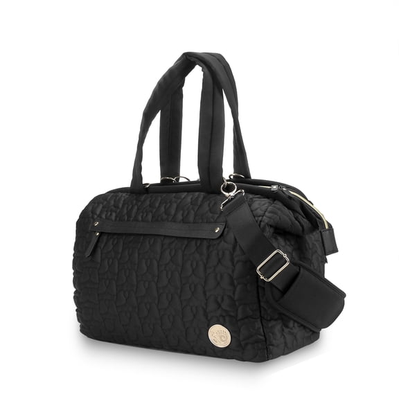 Lmbabter Versatile Herringbone Fabric Large Tote Diaper Bags, Gray