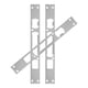 thumbnail image 2 of BRIGHTFUFU 3 cerraduras de seguridad con cerrojo de seguridad para puerta de entrada, de acero inoxidable, para puertas exteriores ajustables y soporte de refuerzo., 2 of 7