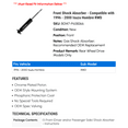 thumbnail image 2 of Front Shock Absorber - Compatible with 1996 - 2000 Isuzu Hombre RWD 1997 1998 1999, 2 of 2