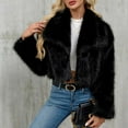 thumbnail image 7 of Kukoosong Women's Faux Fur Coats, Winter Warm Lapel Furry Cropped Jackets, Open Front Thick Outerwear Coats for Women, 7 of 7