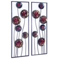thumbnail image 1 of Heather Ann Creations W74155 Midnight Garden Abstracted Floral Vertical Wall Panel, Multi-Color - Set of 2, 1 of 1