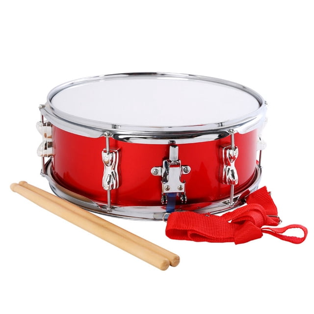 Ensemble de Pile Jazz Coloré à la Mode, Instrument de Percussion Coque en Acier avec Bâtons de Pile, Sangle Réglable, Jouet Musical pour Enfants (Rouge)