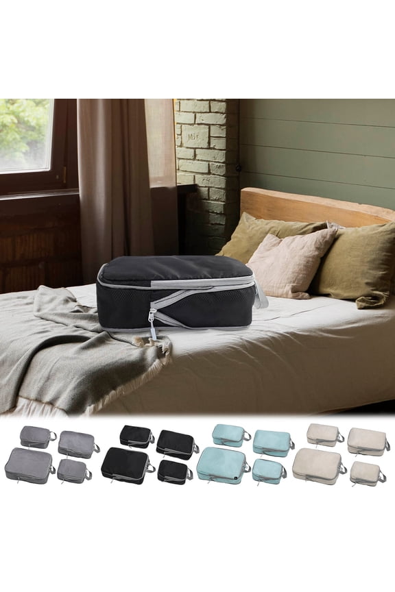Travel Bag Set Luggage Organizer with Storage Compartments for Clothing Sorting Portable Handheld Carry On Packing Solution for Weekend Trips and Business Travel Topliu