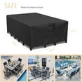 thumbnail image 2 of 2-in-1 All-Weather Patio Furniture Cover - Oversized 126"L x 63"W Cover Fits 10-Seater Dining Tables & Sectional Sofas, Waterproof Windproof Design with Adjustable Straps, 2 of 8