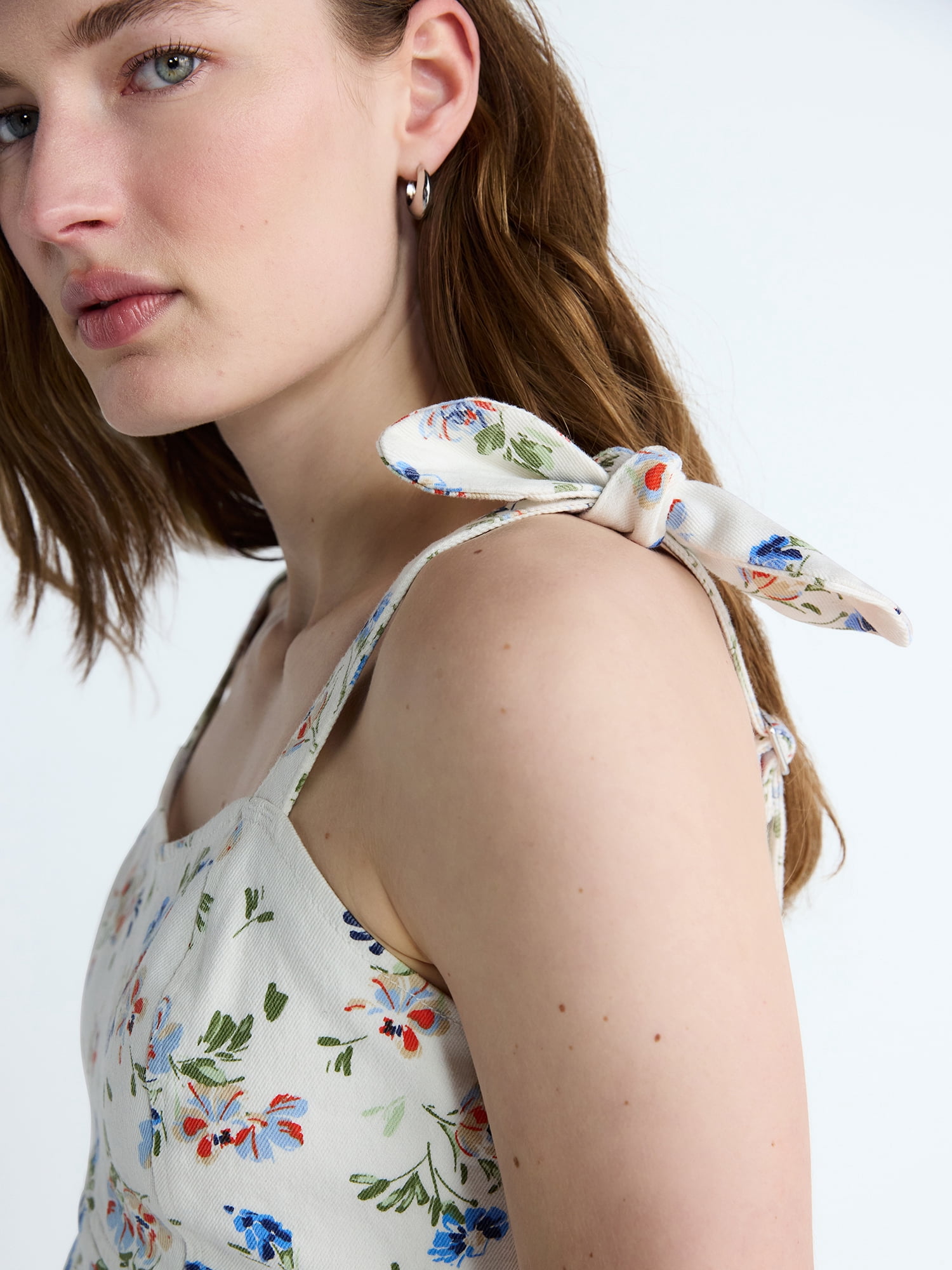 Free Assembly Women's Floral Sleeveless Peplum Top, Sizes XS-XXL