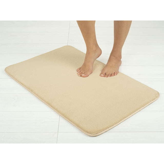 Alfombra de baño American Soft Linen, 54 x 81 cm, mullida y antideslizante, color beige