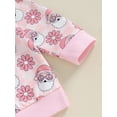thumbnail image 4 of ZAXARRA Kid Girls Pants Set, Santa Claus Gingerbread Man Tree Print Sweatshirt with Sweatpants Christmas Outfit, 4 of 7