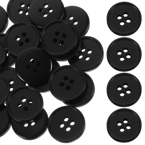 BESTOYARD Sewing Resin Buttons for Crafters Black Classic Costume Tool Decorative Knitting 100 Pcs