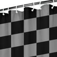 thumbnail image 3 of Gray and Black Checkered Pattern Shower Curtain 72"x84" ,Bathroom Decorative Shower Curtains Set with 12 Hooks,Modern Waterproof Washable Shower Curtain, 3 of 6
