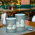thumbnail image 3 of Yayeee Flameless Candles with Remote Flickering Battery Operated Multi Color Changing, Gray Snowmen, 3 of 7