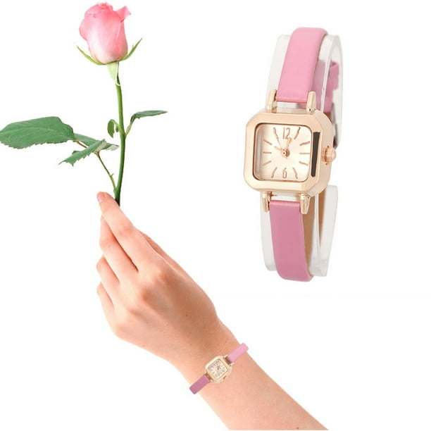 Reloj de pulsera 7 colores PU analógico de cuarzo femenino de moda ANGGREK Otros