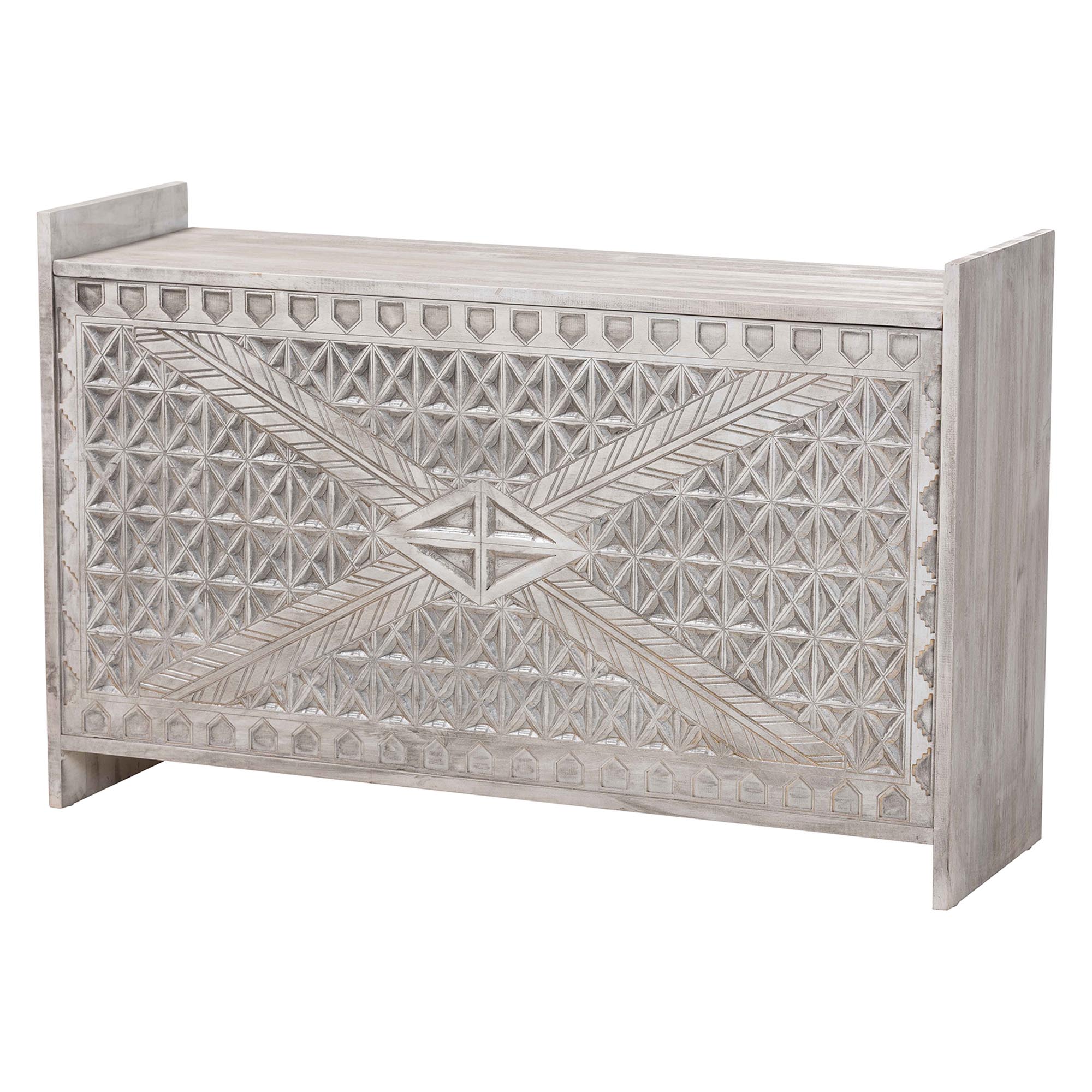 bali & pari Amado Modern Storage Chest, White Wash