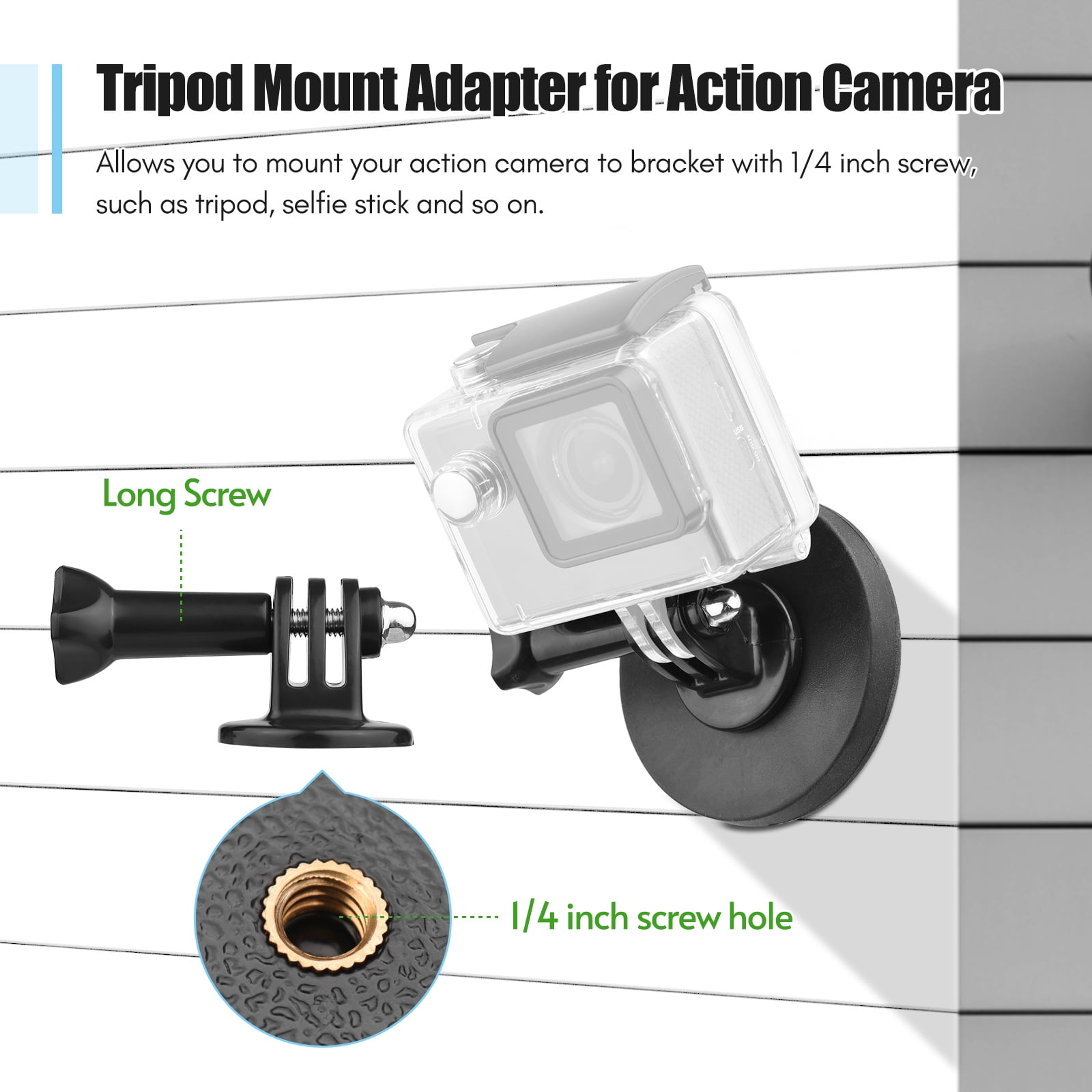UURIG BH-06 Magnetic Sports Camera Neck Holder Mount Quick Release with 1/4  Inch Screw Adapter Lanyard Replacement for GoPro Hero 10/9/8 Sports Cameras  