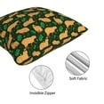 thumbnail image 4 of Throw Pillow Covers, Vegetation Capybara Soft Square Pillow Cases with Invisible Zipper for Couch Bed Sofa, Farmhouse Fall Home Decor 16"x16", 4 of 7