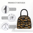 thumbnail image 4 of Haiem Yellow Excavator Printed Lunch Bag Women, Lunch Box Lunch Bag for Women, Small Leakproof Cute Lunch Tote Large Capacity Reusable Insulated Cooler Lunch Container, 4 of 6