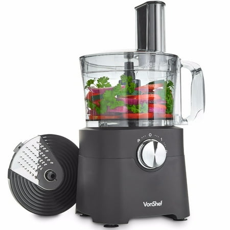 VonShef 500W 8 Cup Food Processor – Blender, Chopper, Multi Mixer Combo with Chopping Blade & Shredder