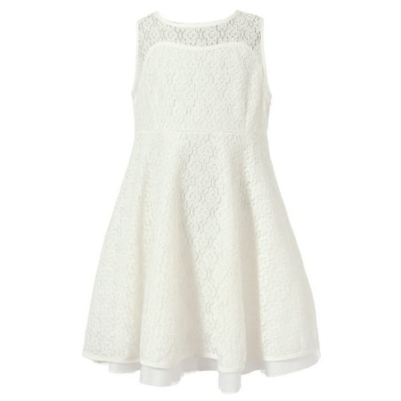 Richie House Girls' Dress With Outlayer Fashion Lace RH1567