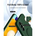 thumbnail image 3 of for Samsung Galaxy A52 5G Phone Case, Ring Stand [360° Rotatable Ring Holder] with 2 Screen Protector, with Full Camera Cover Protection, Silicone Slim Protective Phone Case (Alpine Green), 3 of 10