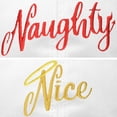 thumbnail image 2 of DALIX Naughty n Nice Christmas Hat Set Womens Matching Embroidered Cap in White, 2 of 7