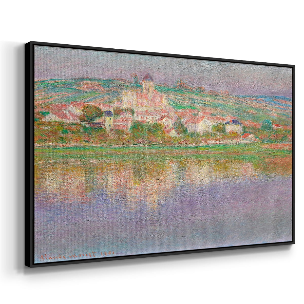 Vintage Landscape-CLII By Wexford Home Framed in Black Wood Gallery Wrapped Canvas 27 in. x 41 in.