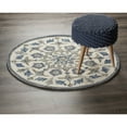 thumbnail image 6 of Ox Bay Erin 6' Round Ivory Floral Medallion Indoor Area Rug, 6 of 9
