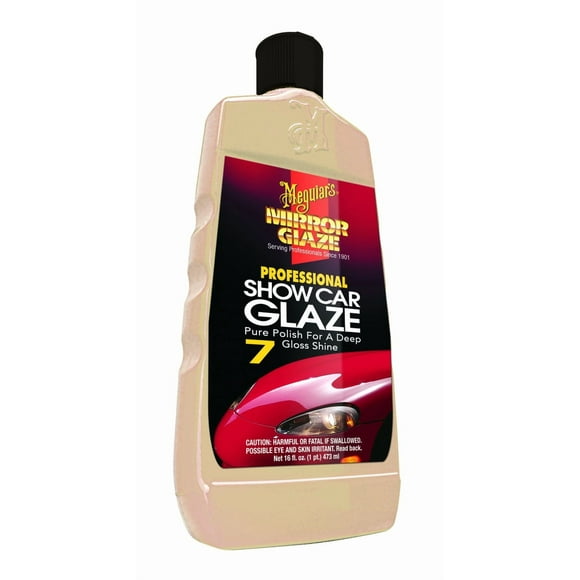 Meguiars Cire pour Voiture M0716 Glaçure pour Miroir; Liquide; Bouteille de 16 Onces; à Utiliser pour Produire une Brillance à Haut Brillant; Simple