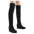 thumbnail image 4 of Women's Over The Knee Thigh High Stretch Boots Shoes Pointed Thick Heel Knee Boots Knee Boots Female High Heel Elastic Boots Female Fall And Winter Slope Boots Long Tube Within The High Female Boots, 4 of 8