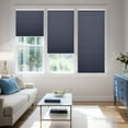 thumbnail image 4 of Keego Cordless Blackout Cellular Shades for Windows Bottom up Pleated Window Blinds Waterproof Thermal Insulated Honeycomb Blinds for Home, Office and Bedroom, Dark Blue 24"W x 42"H, 4 of 9
