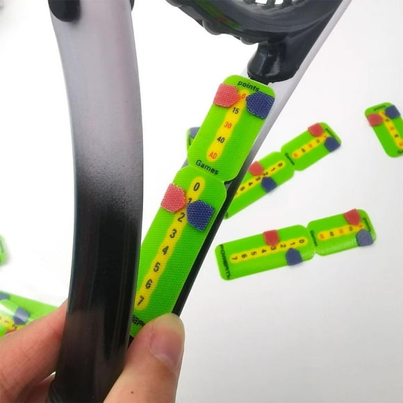 4pcs RACKET DEL TENIS Y PADDLE PANTERIORES Pequeños tableros de puntaje Pequeñosa potencialmente montado en el partido universal Mini Mareeros de