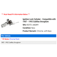 thumbnail image 2 of Ignition Lock Cylinder - Compatible with 1987 - 1992 Cadillac Brougham 1988 1989 1990 1991, 2 of 2