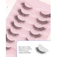 thumbnail image 4 of Half Lashes Natural Corner Eyelashes Wispy Natural Look Clear Band 3/4 Lashes Half-01, 4 of 13