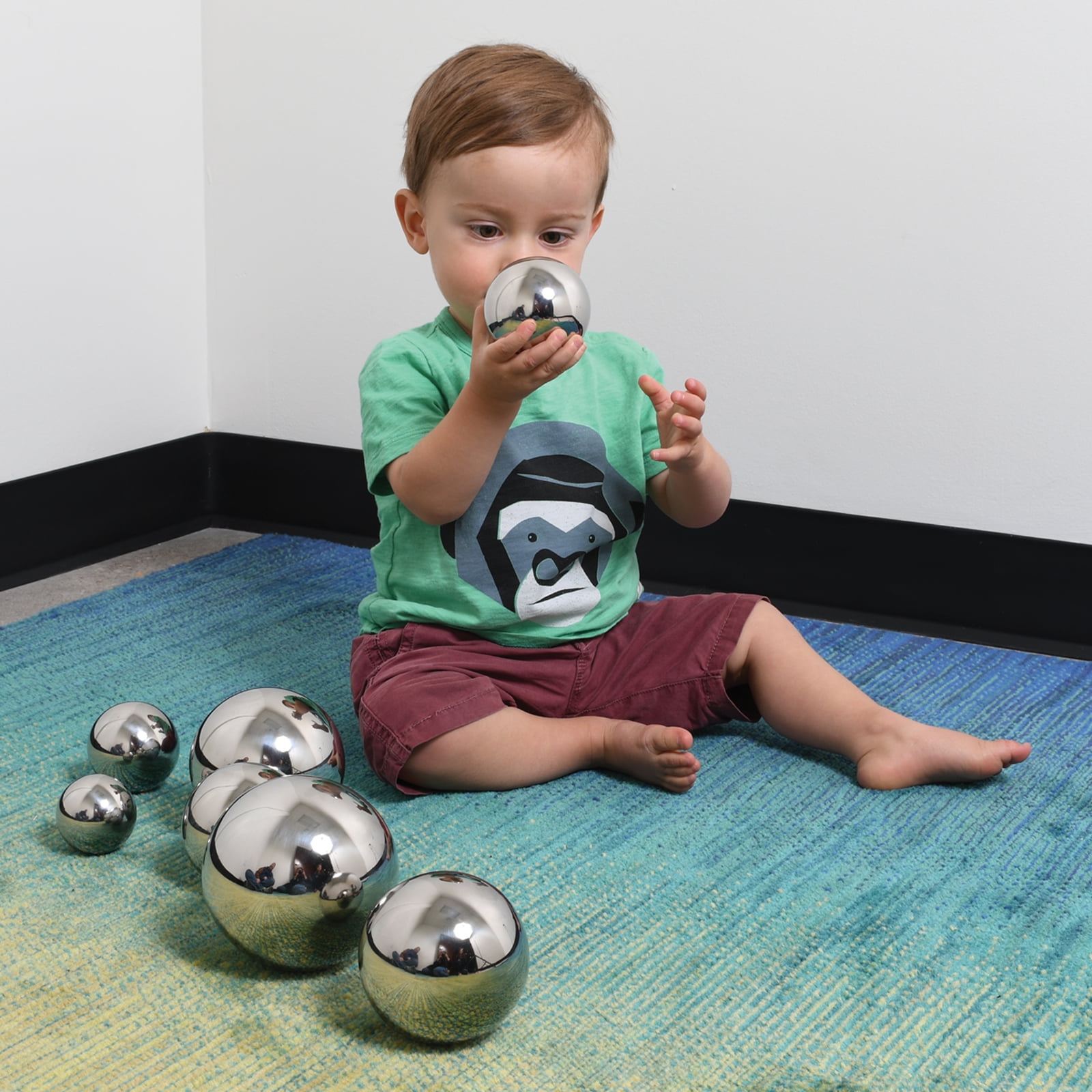 Learning Advantage TickiT Sensory Reflective Sound Balls - Set of 7 - Ages 0+