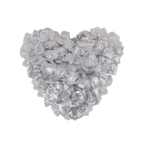 ASHOPZ 1000 Pieces Artificial Fake Rose Petals Wedding Party Decorations, Silver