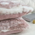 thumbnail image 2 of Home Soft Things Jacquard Faux Fur 2 Piece Throw Pillow Cover Set - Pink - 14" x 26", 2 of 7