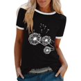 thumbnail image 1 of Birdeem T-Shirt Mode Décontracté Imprimé Col Rond Manches Courtes Ample pour Femmes, 1 of 6